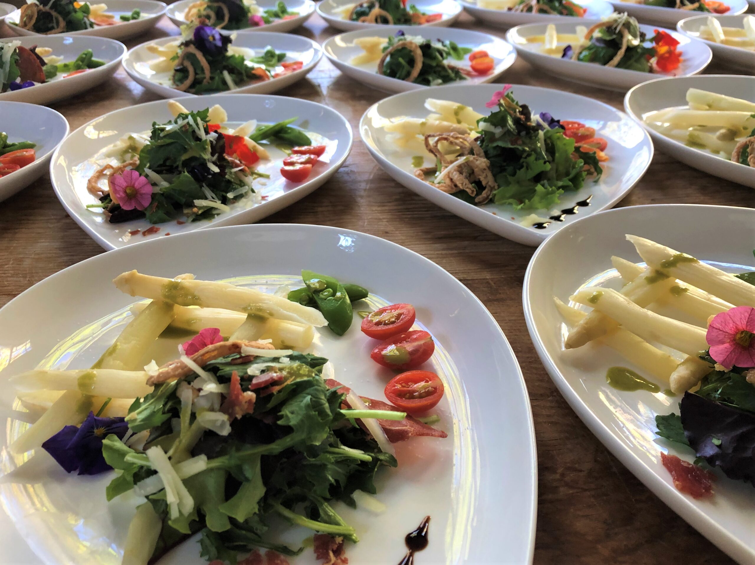 Many Plates of Salads